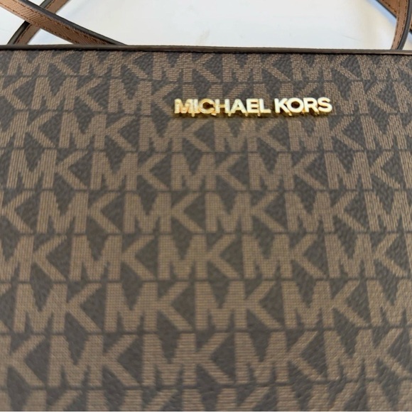 Michael Kors Jet Set • East West Shoulder Crossbody Bag MK Brown • with strap - Picture 2 of 6